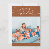 Best Gift Terracotta Valentines Day Photo Feestdagenkaart (Voorkant)