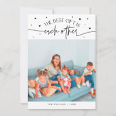 Best Gift White Valentines Day Photo Feestdagenkaart (Voorkant)