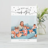 Best Gift White Valentines Day Photo Feestdagenkaart (Staand voorkant)