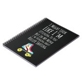 Best Gifts For Roller Skaters Typography Skating Notitieboek (Linkerzijde)