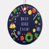 Best Gigi Ever kerstversiering Keramisch Ornament (Links)