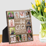 Best Gigi Grandchildren 12 Photo Collage Fotoplaat<br><div class="desc">Creëer uw eigen fotocollage met 12 favoriete afbeeldingen op een houtextuurachtergrond. Personaliseer met foto's van kleinkinderen. Maakt een schat aan cadeau voor oma voor verjaardag,  moederdag,  grootouderdag,  enz.</div>