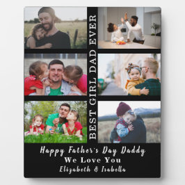 Best Girl Pap Ever Vaderdag 6 foto collage Fotoplaat