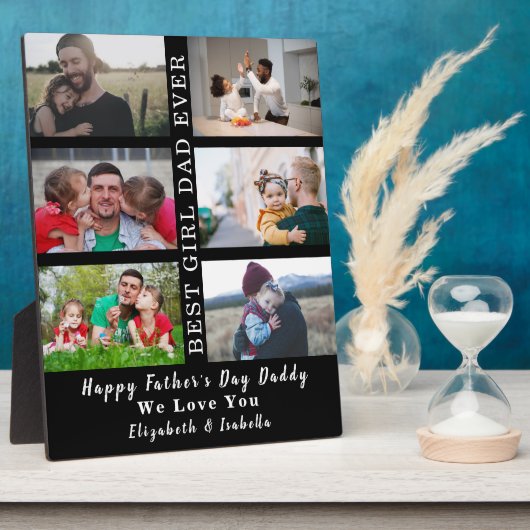 Best Girl Pap Ever Vaderdag 6 foto collage Fotoplaat (Zijkant)