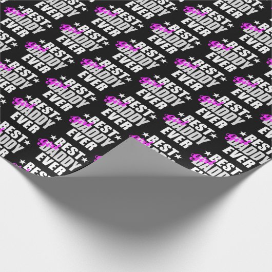 Best Girl Papa Ever Pattern Cadeaupapier (Hoek)