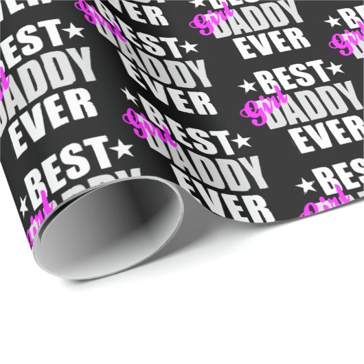 Best Girl Papa Ever Pattern Cadeaupapier (Rol Hoek)