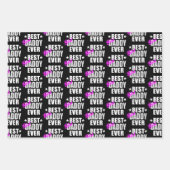 Best Girl Papa Ever Pattern Inpakpapier Vel (Voorkant 2)