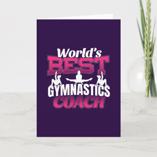 Best Girls Gymnastics Coach Kaart (Voorkant)