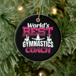 Best Girls Gymnastics Coach Keramisch Ornament