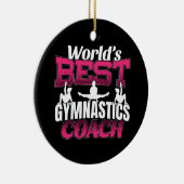 Best Girls Gymnastics Coach Keramisch Ornament (Rechts)