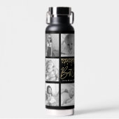 Best Glamma Ever 10 Photo Collage Gold Glitter Waterfles (Voorkant)