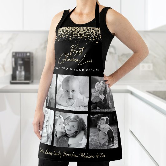 Best Glamma Ever Kitchen Chef Gold 6 Foto Collage Schort