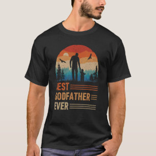 Best Godfather Ever Mannen Retro  Sunset Decor T-shirt