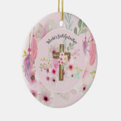 Best GODMOTHER POEM - Floral Cross Keramisch Ornament (Rechts)