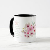 Best GODMOTHER POEM, Floral-gepersonaliseerd Koffiemok (Voorkant links)