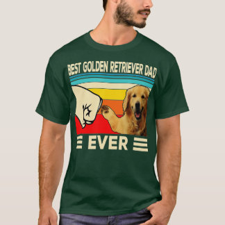 Best Golden Dad Ever Retro Golden Retriever Gifts T-shirt