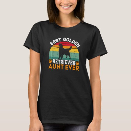 Best Golden Retriever Aunt Ever Golden Retriever A T-shirt (Voorkant)