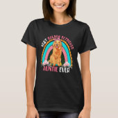 Best Golden Retriever Auntie Ever Cute Rainbow Flo T-shirt (Voorkant)