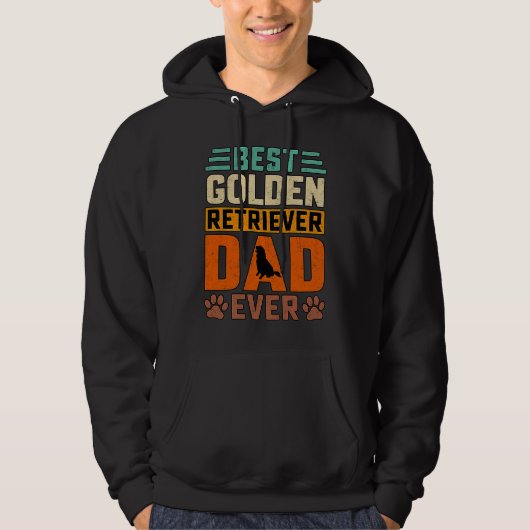 Best Golden Retriever Dad ever Dog  Saying Hoodie (Voorkant)