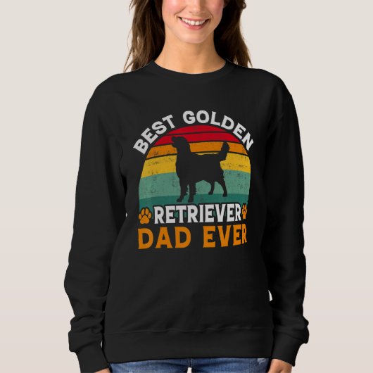 Best Golden Retriever Dad Ever Golden Retriever Da Trui (Voorkant)