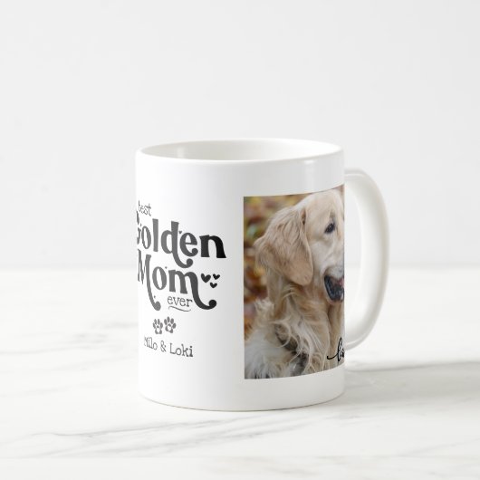 Best Golden Retriever Mam Ever Golden Mam 2 Foto Koffiemok (Voorkant rechts)