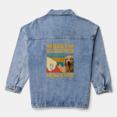 Best Golden Retriever mam Ever Retro Funny Denim Jacket (Achterkant)