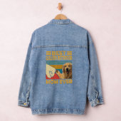 Best Golden Retriever mam Ever Retro Funny Denim Jacket (Hangar)