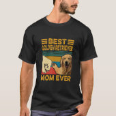 Best Golden Retriever mam Ever Retro Funny T-shirt (Voorkant)