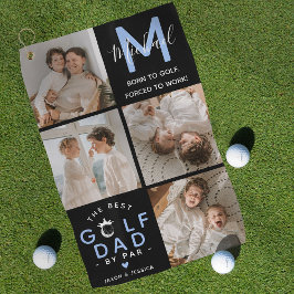 Best Golf Dad door Par Monogram 4 Foto Collage Golfhanddoek