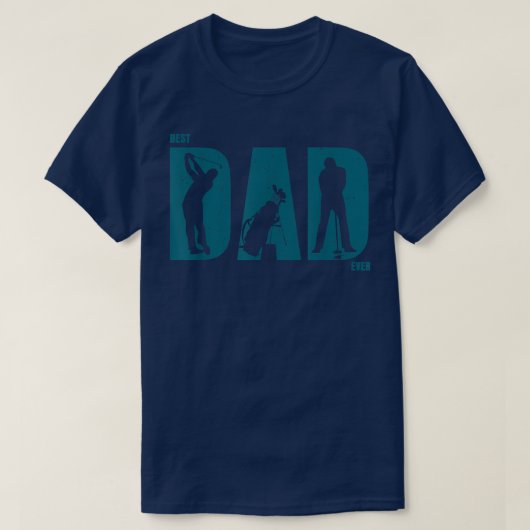 Best Golf Dad Ever T Golf Dad Vaderdag Gift T-shirt (Design voorkant)