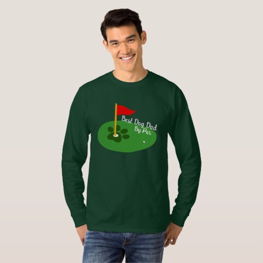 Best Golf Lover Dog Dad Golf Gift T-shirt (Voorkant volledig)