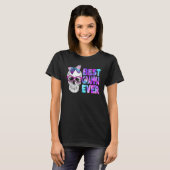 Best Gramma Ever Skull Pink Bow Stropdas Galaxy Mo T-shirt (Voorkant volledig)