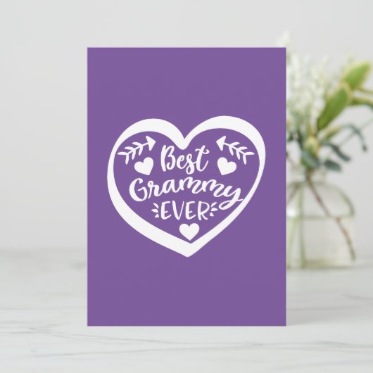 Best Grammy Ever Heart Design Kaart (Staand voorkant)
