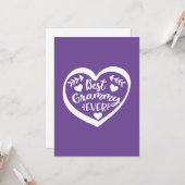 Best Grammy Ever Heart Design Kaart (Voorkant / Achterkant in situ)