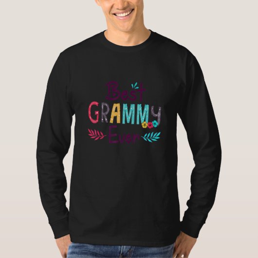 Best Grammy Ever Women Flower Decor Grandma T-shirt (Voorkant)