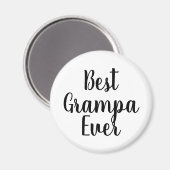 Best Grampa Ever Magnet Calligrafie Eenvoudige mod (Voorkant / Achterkant)
