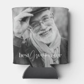 Best Grampa Ever Moderne Simple Elegant Photo Blikjeskoeler (Achterkant)