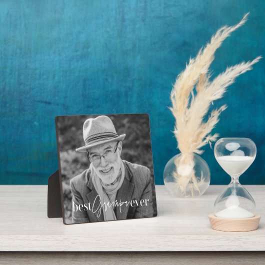 Best Grampa Ever Moderne Simple Elegant Photo Fotoplaat (Insitu)