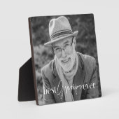 Best Grampa Ever Moderne Simple Elegant Photo Fotoplaat (Voorkant)