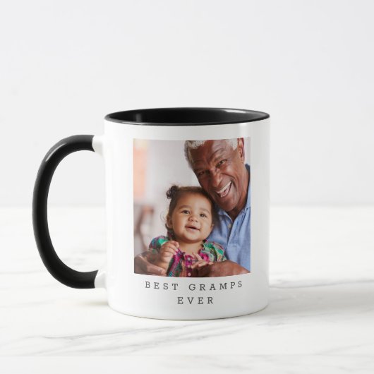 Best Gramps Ever 2 Photo Personalized Grandfather Mok (Links)