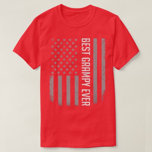 Best Grampy Ever American Flag Gifts For Fat T-shirt (Design voorkant)