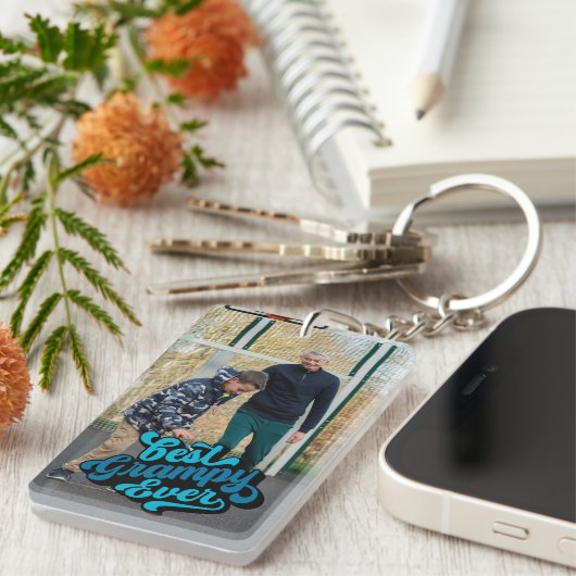 Best Grampy Ever | Foto opa Sleutelhanger (Voorkant Rechts)