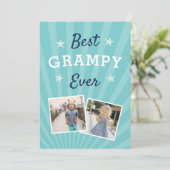 Best Grampy Ever | Foto Vaderdag Kaart (Staand voorkant)