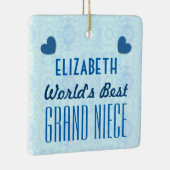 Best GRAND NIECE met Hearts A035a Keramisch Ornament (Rechts)