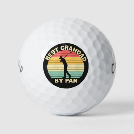 Best Grandad by Par - Golfing Golfballen (Voorkant)