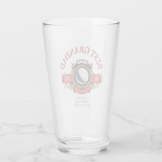 Best Grandad by par Seal Elegant Custom Glas (Achterkant)