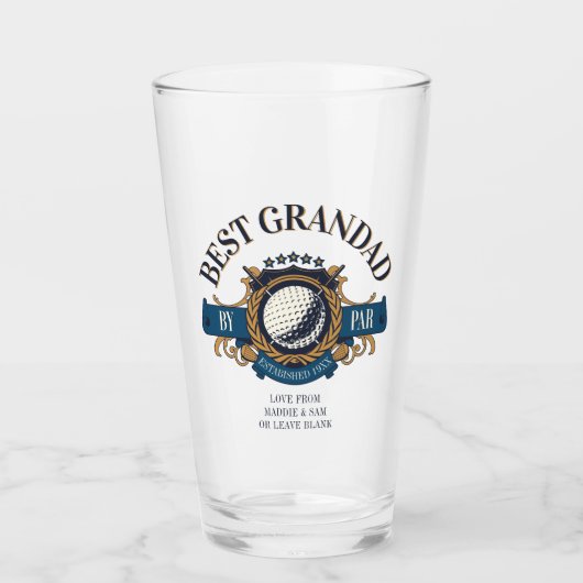 Best Grandad by par Seal Elegant Custom Glas (Voorkant)