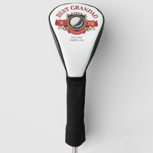 Best Grandad by par Seal Elegant Custom Golfheadcover (Voorkant)