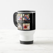Best Grandad Ever 4 Photo Collage Fun Keepslag Reisbeker (Voorkant links)