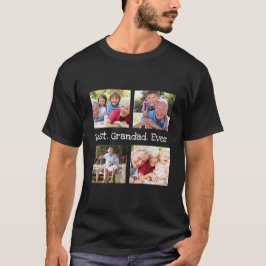 Best Grandad Ever 4 Photo Collage Fun Keepslag T-shirt